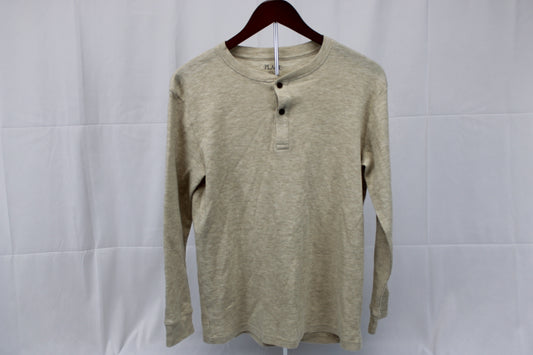 Place long sleeve thermal henley, beige, Boy's XL