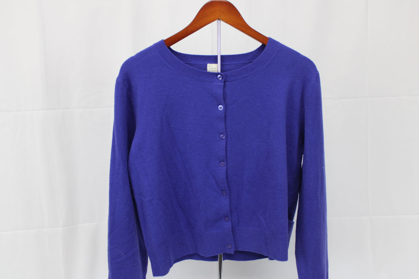 A New Day cotton cardigan sweater, purple, Women's L