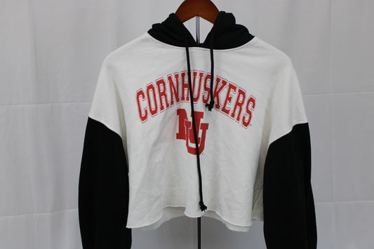 Nebraska Cornhuskers crop hooded sweatshirt, Women's S
