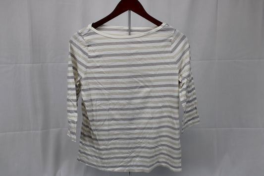 A New Day 3/4 sleeve cotton striped blouse, Women's M
