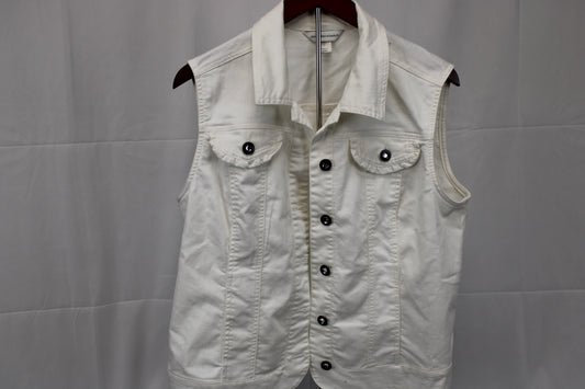 Christopher & Banks 5 button denim vest, Women's L