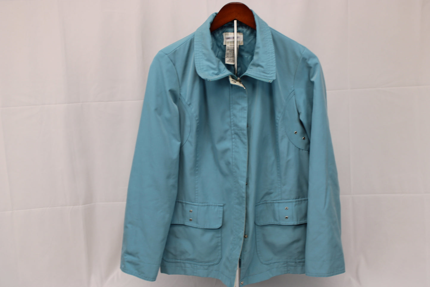 Lined cargo shell jacket, teal, Women's M