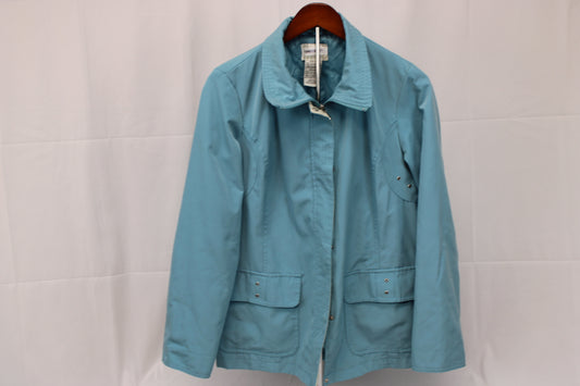 Lined cargo shell jacket, teal, Women's M