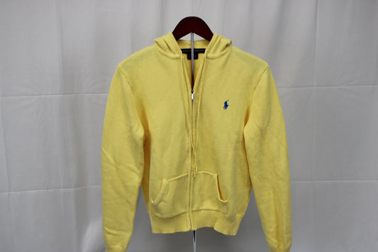 Polo Ralph Lauren hooded full zip cable knit sweater, Youth XL