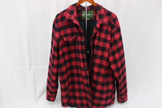 Eddie Bauer lined classic flannel jacket, Men's XL