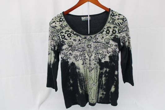 Vanilla Sugar vintage inspired long sleeve blouse, Women's L