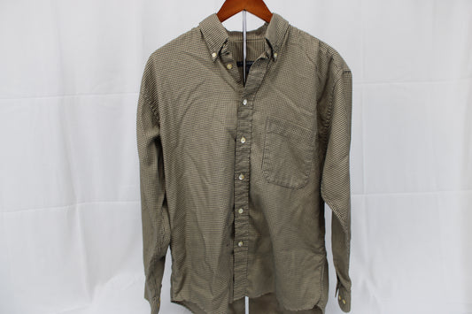 Burberry plaid button down dress shirt, Men's M