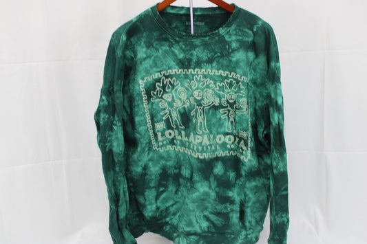 Lollapalooza acid wash crew neck sweatshirt, Men's XL