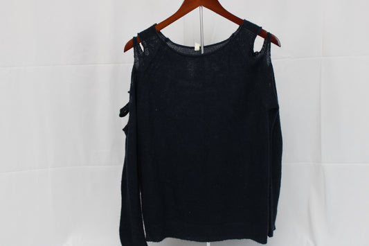 Wishlist cutout cotton sweater, navy, Women's S