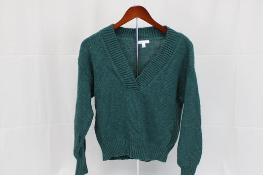 Abound woven v-neck sweater, Women's XS