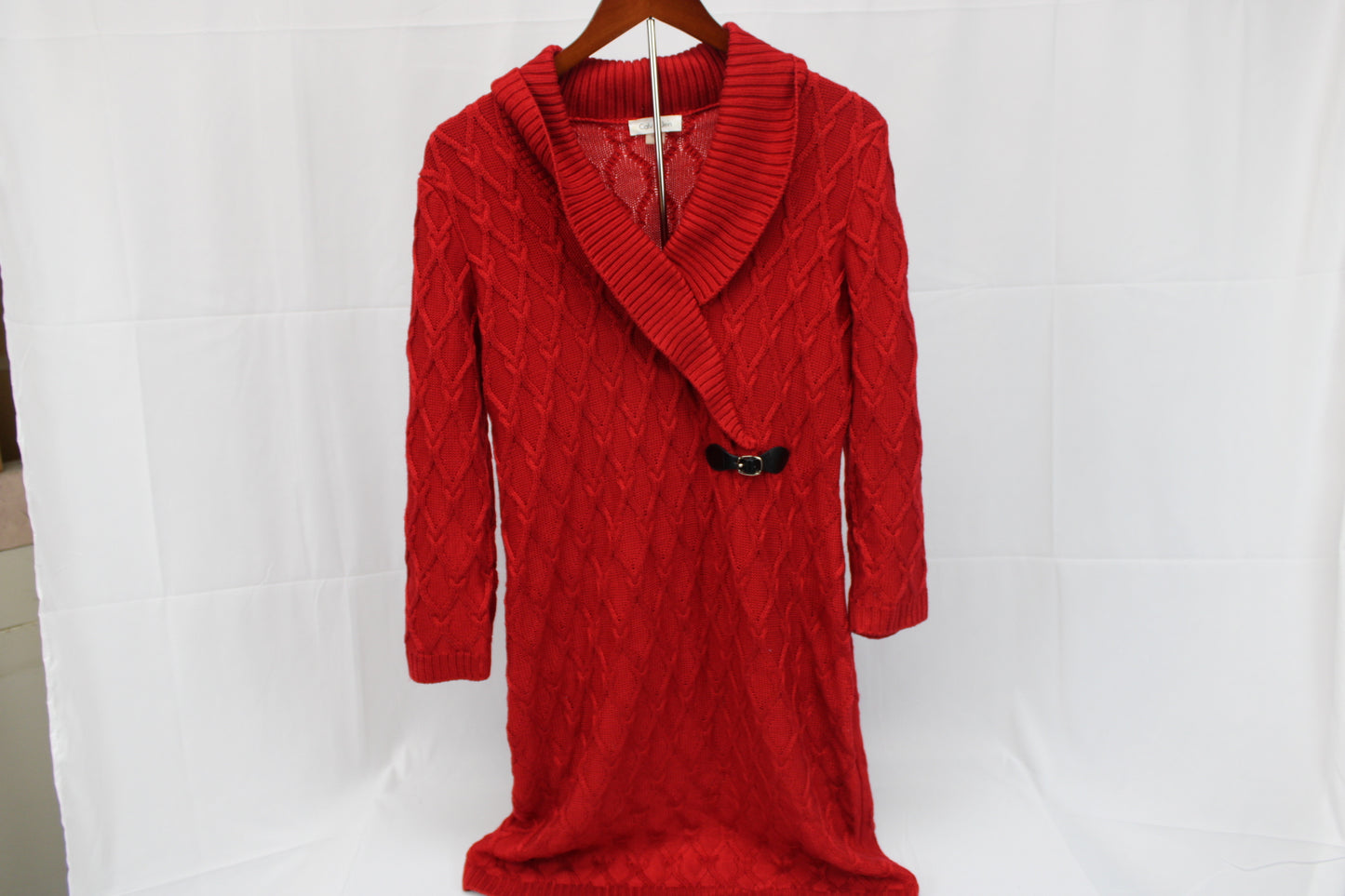 Calvin Klein woven long sleeve sweater dress, Women's XL