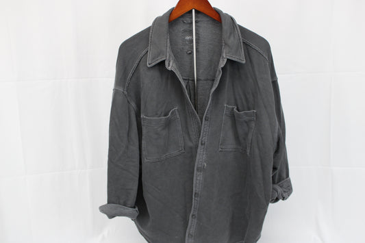 Aerie lined long sleeve button down shirt, Women's L