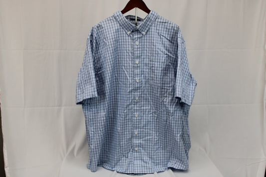 Duluth Trading Co. short sleeve relaxed fit magnetic button down shirt, Men's XXL