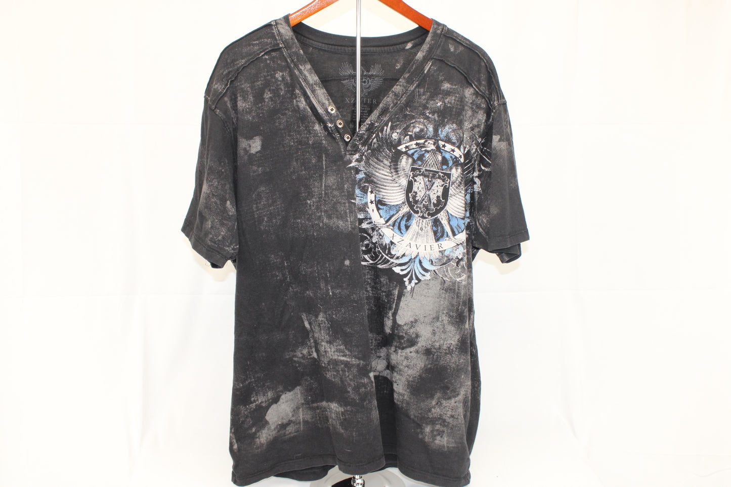 Xzavier v-neck graphic t-shirt "Freedom," Men's XXL