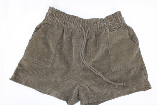 Favlux drawstring corduroy shorts, Women's L
