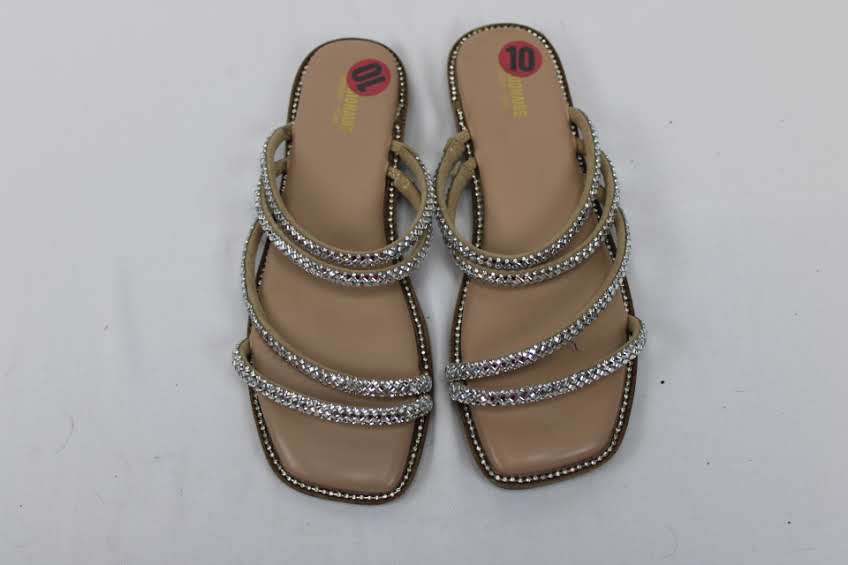 Cushionaire Varda memory foam flat sandal, Women's 10