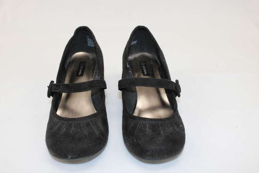 George black suede wedge heel, Women's 8
