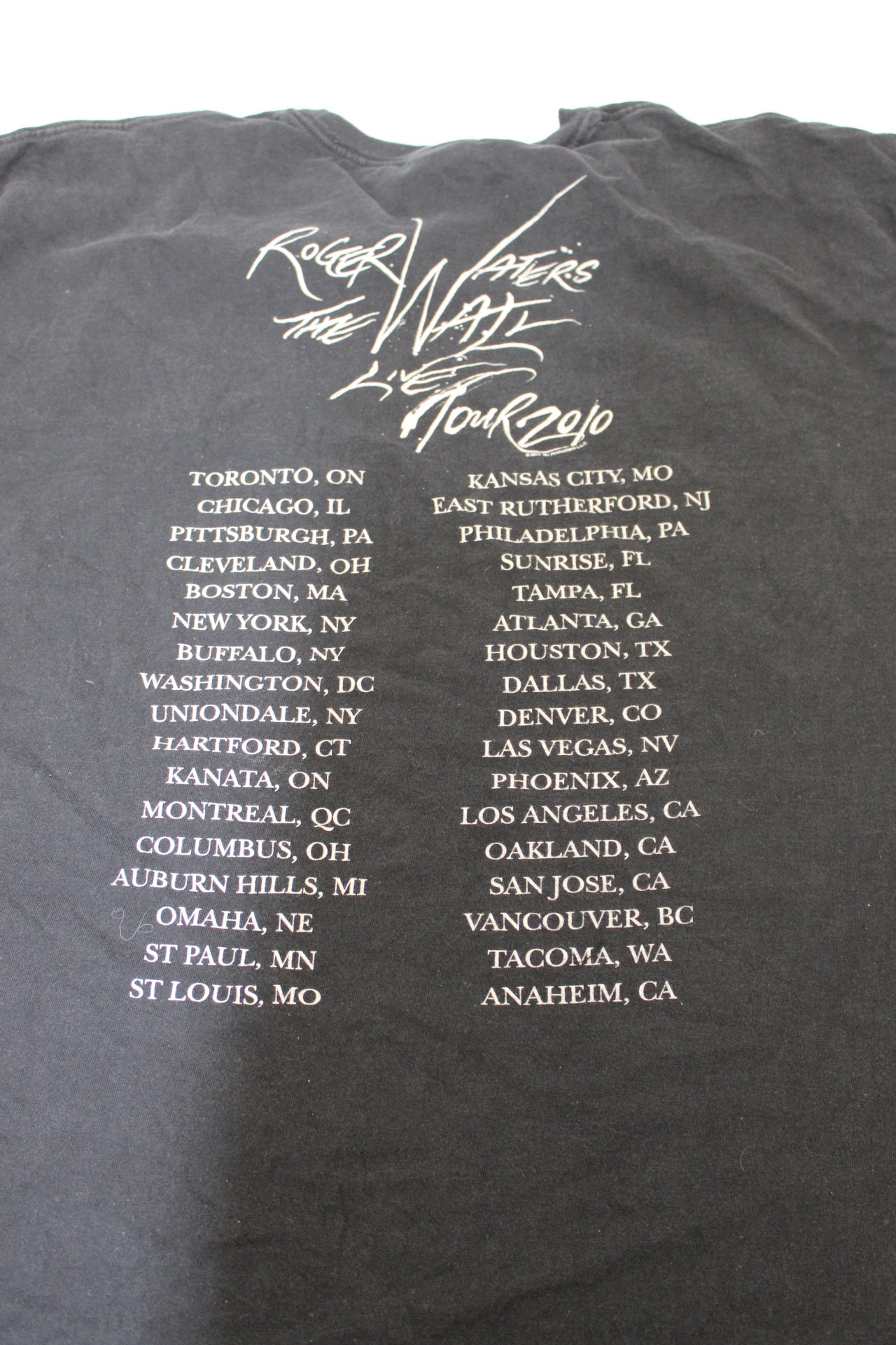 Roger Waters "The Wall" 2010 tour t-shirt, Men's XXL