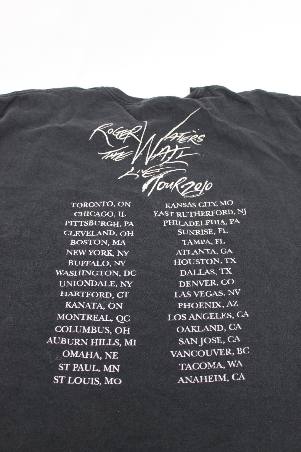 Roger Waters "The Wall" 2010 tour t-shirt, Men's XXL