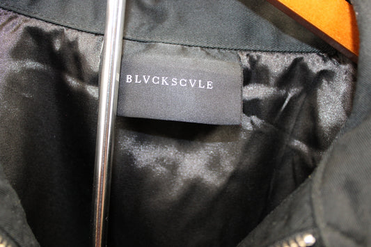 Black Scale full zip lined denim jacket, Men's M