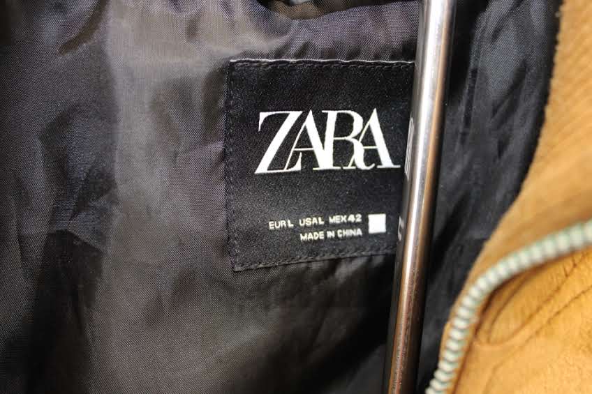 Zara lined microsuede full zip jacket, Men's L