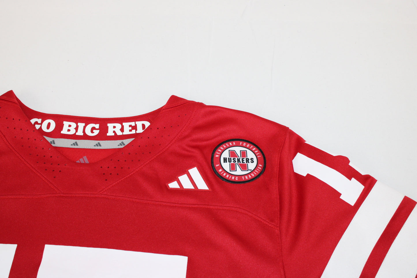 Adidas Nebraska Dominic Raiola on field NIL jersey, Men's L