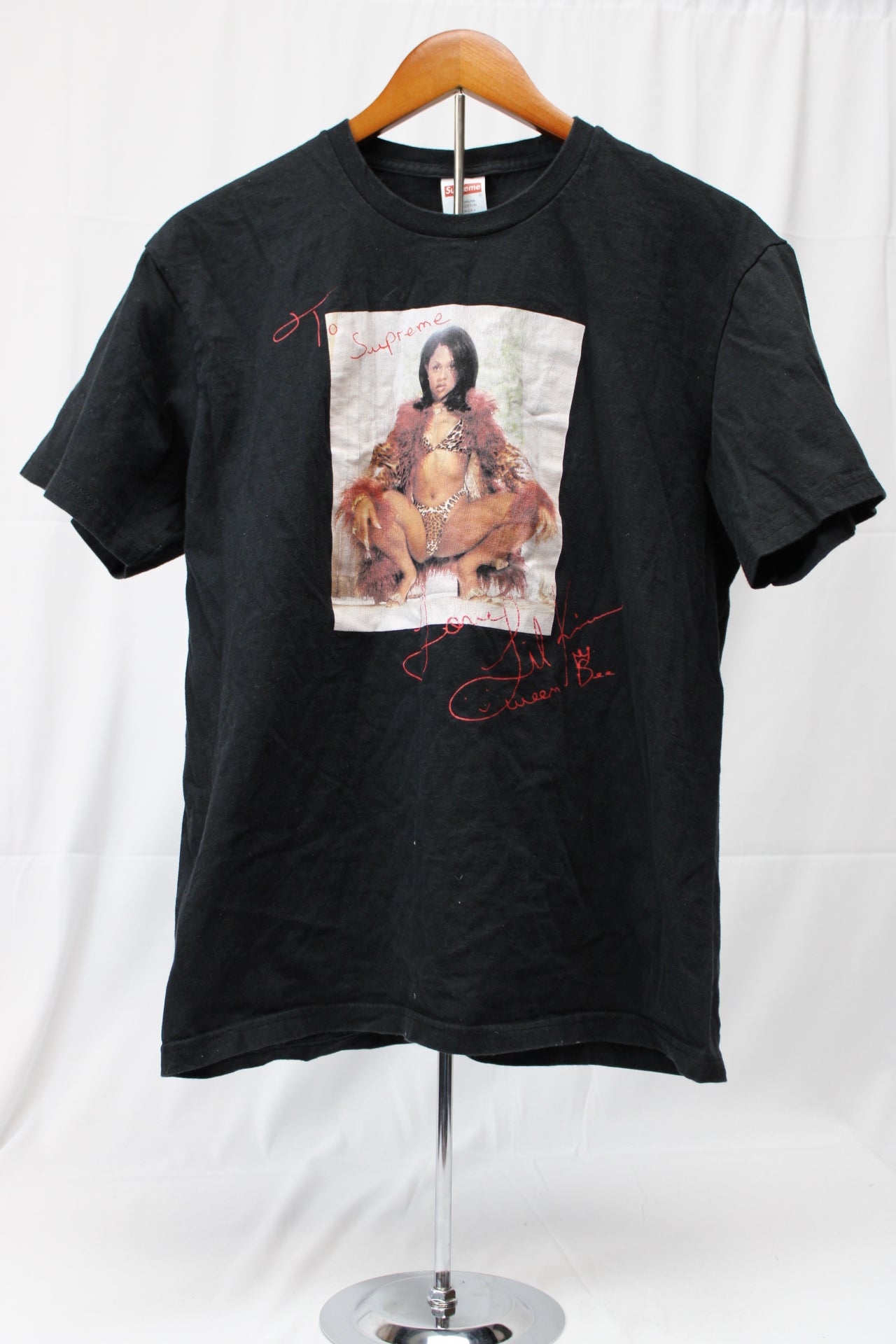Supreme Lil' Kim collab graphic t-shirt, black, Men's M