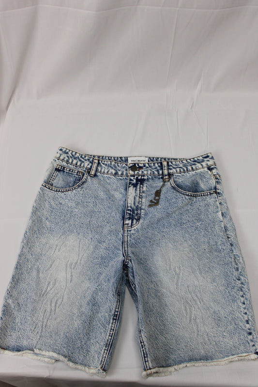 Saint Morta white washed denim cutoff shorts, Men's 32
