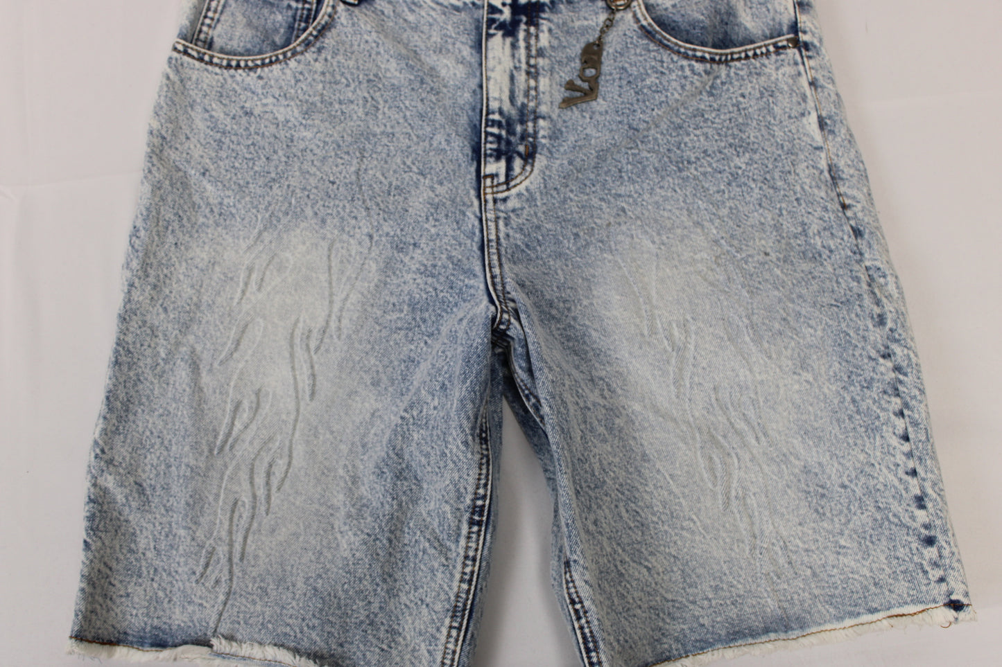 Saint Morta white washed denim cutoff shorts, Men's 32
