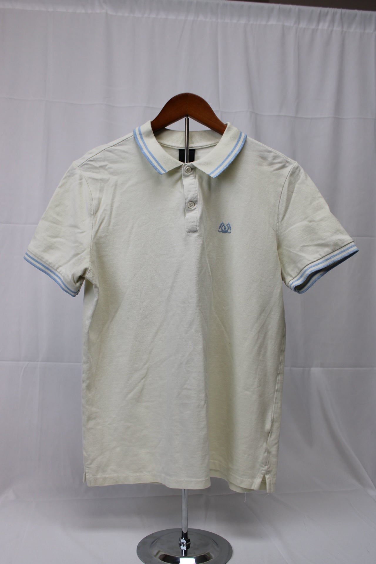 H&M classic cotton polo, cream, Men's M