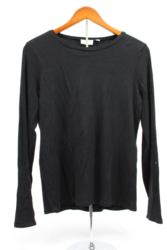 Cyrus ribbed long sleeve blouse, Women's L
