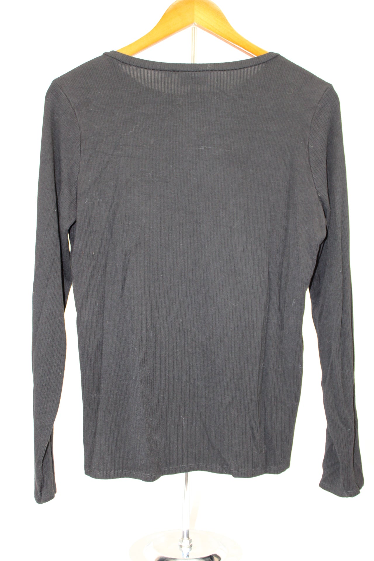 Cyrus ribbed long sleeve blouse, Women's L