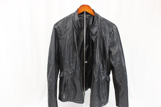 Tribal polyester lined leather jacket, Women's 12