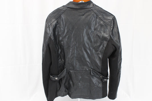 Tribal polyester lined leather jacket, Women's 12