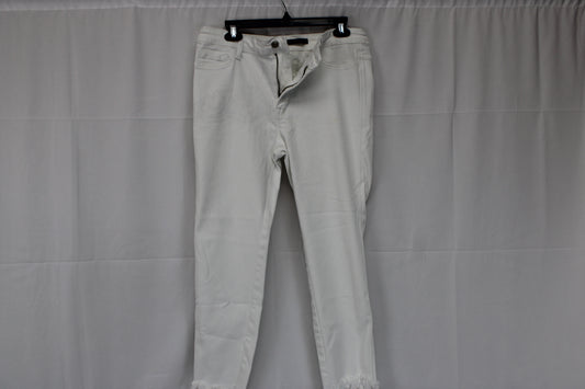 Flying Monkey mid-rise, ankle length skinny jeans, white, 32