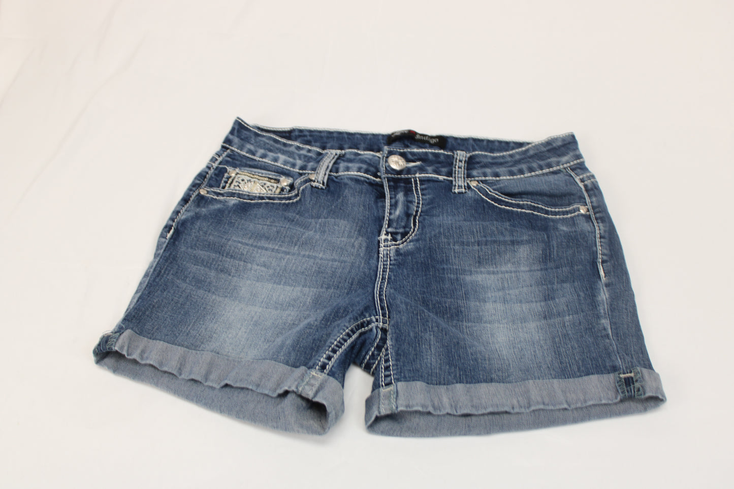 Indigo Women's Denim Shorts, Size 8