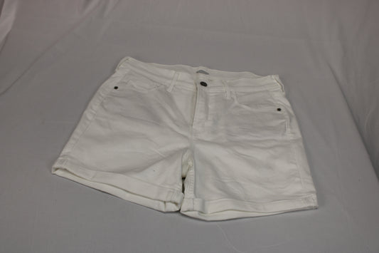 Old Navy flat front white denim short, Women's 8