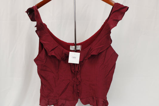 OBY sleeveless marron blouse, new with tag, Women's L