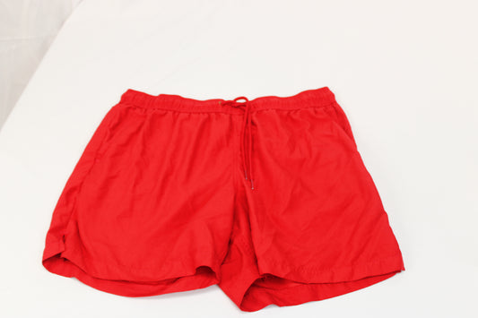 Men's classic red drawstring board short, Men's L