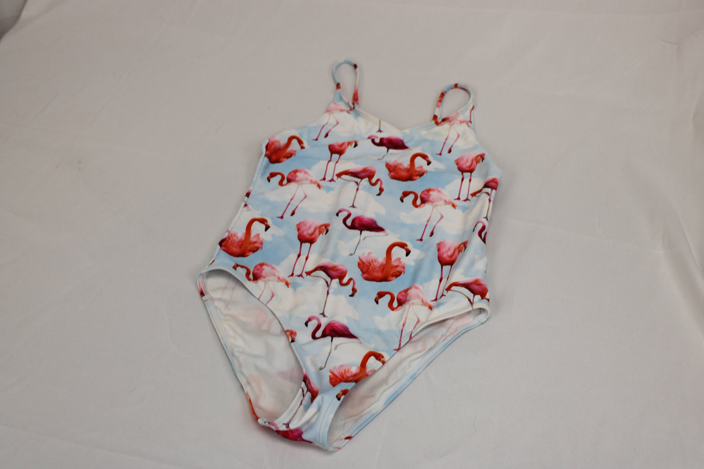 One piece flamingo print swimsuit, Girl's 5/6