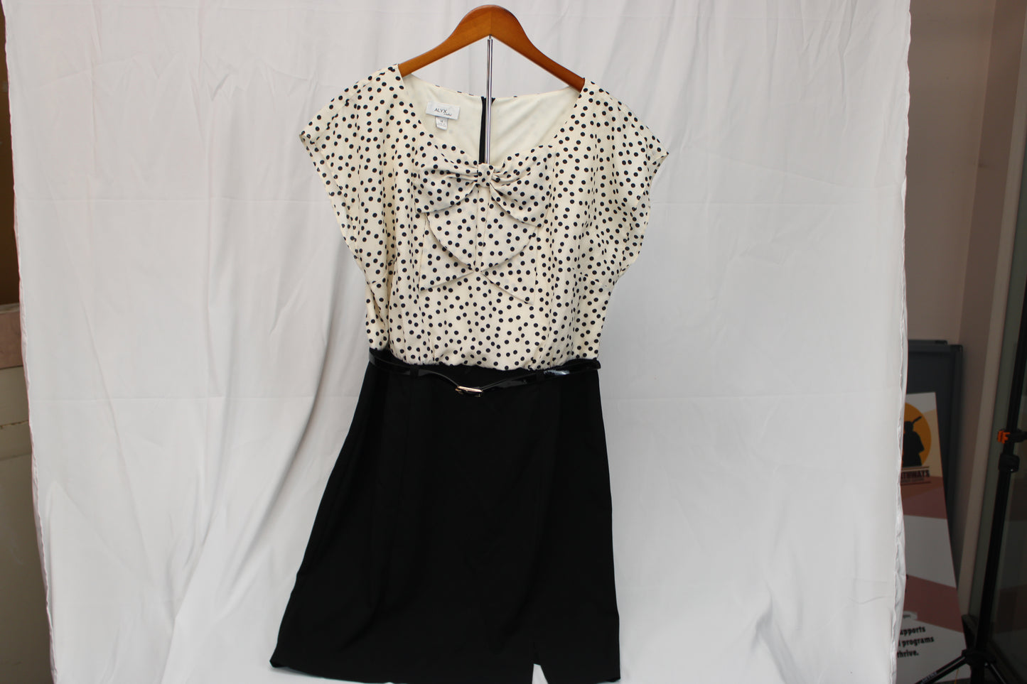 Alyx short sleeve midi dress, polka dots, Women's 4