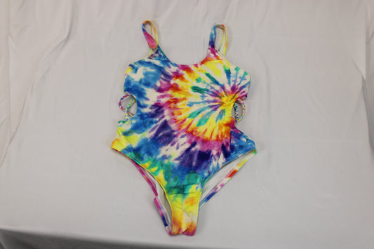 One piece tie-dye swimsuit, Girl's 14