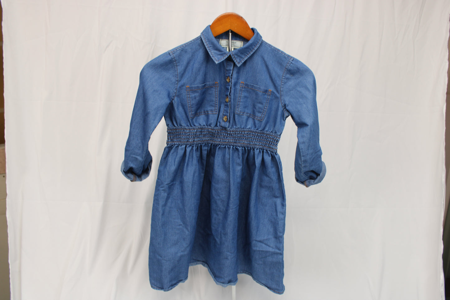 No Comment denim long sleeve dress, Girl's 7/8