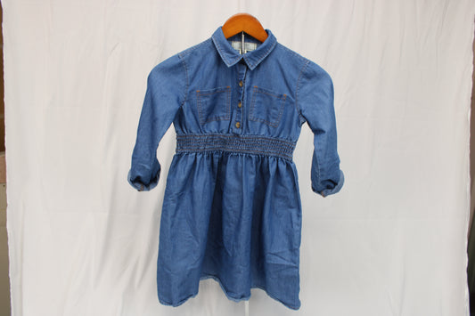 No Comment denim long sleeve dress, Girl's 7/8