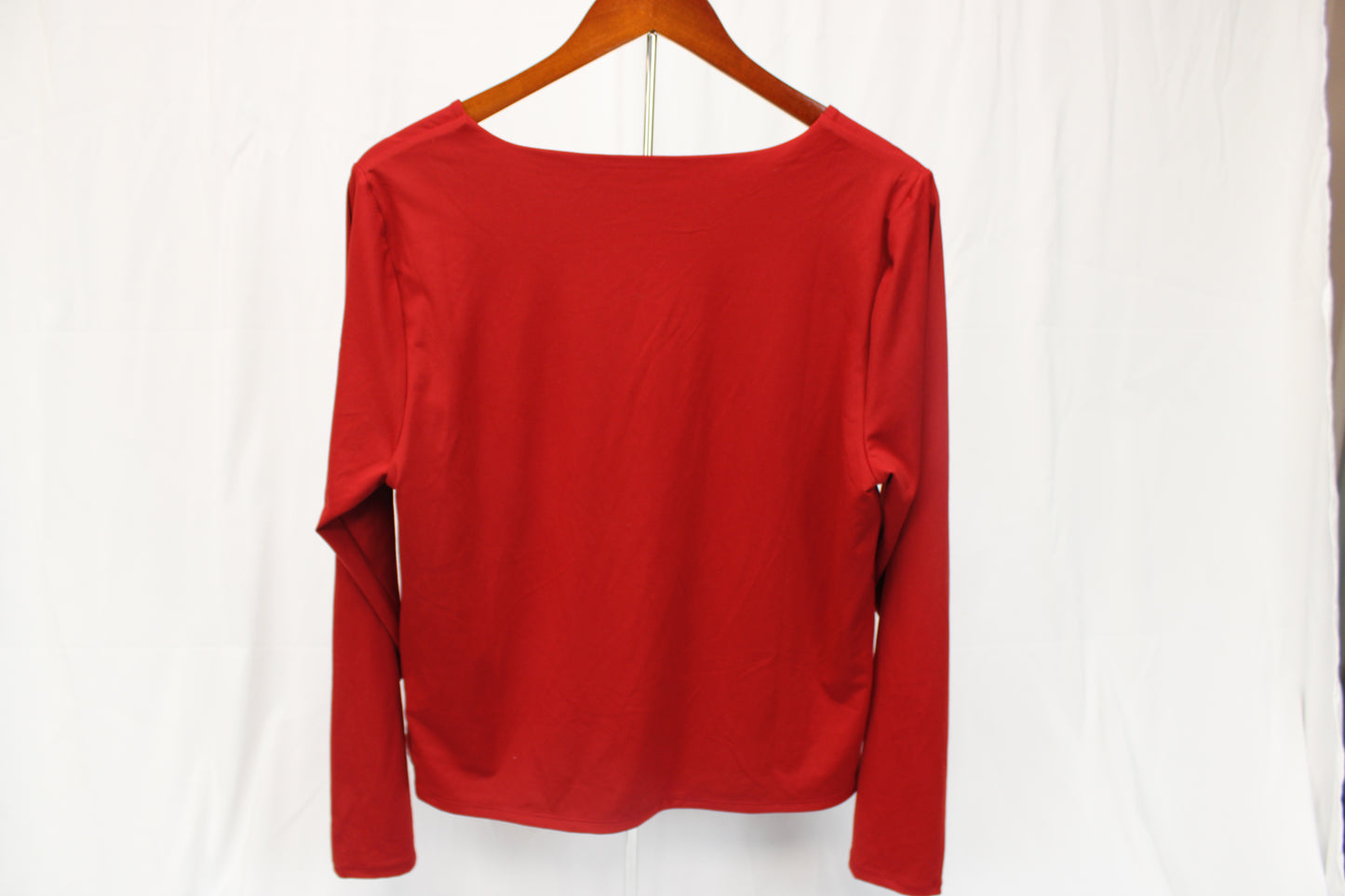 Old Navy long sleeve v-neck blouse, scarlet, Women's XL