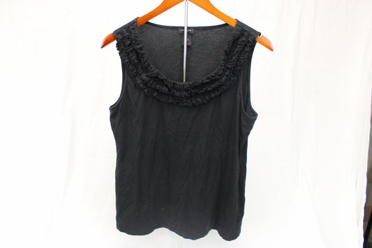 Ann Taylor Loft cotton black tank top, Women's L