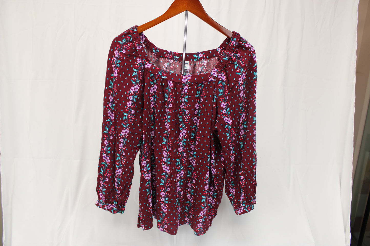 Old Navy long sleeve floral tunic top, floral, Women's L