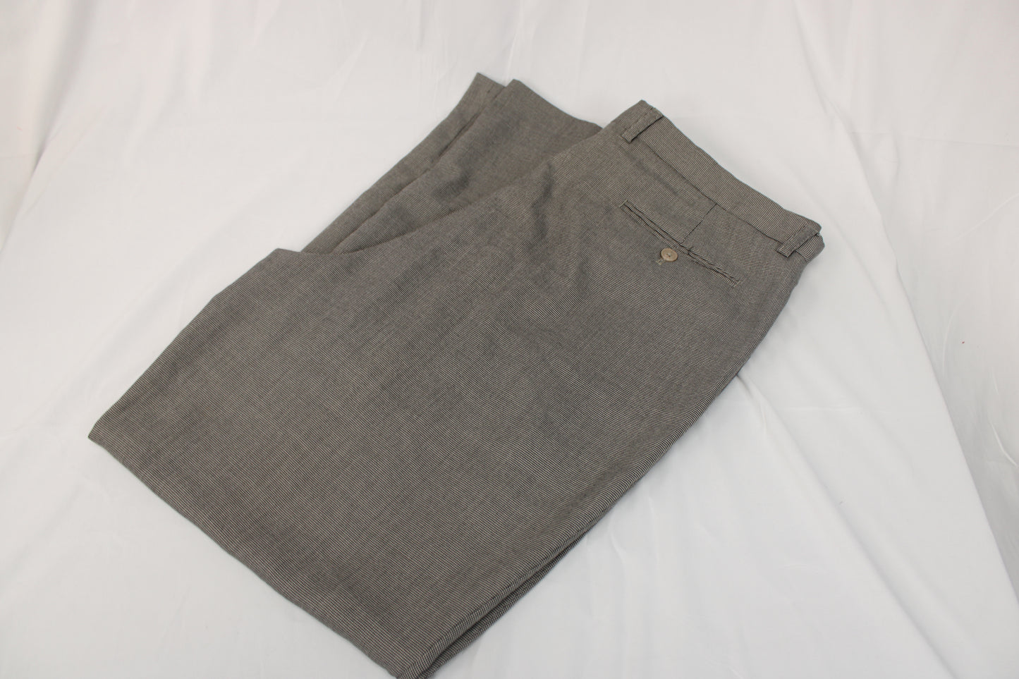 Linea Dome flat front grey polyester dress pant, Men's 40x32