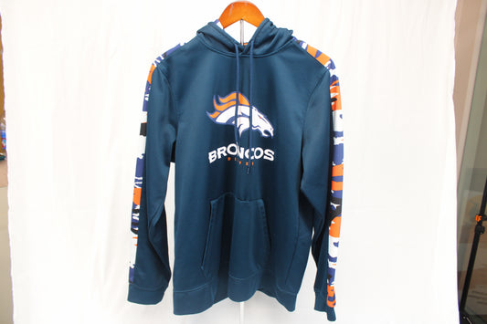 Denver Broncos polyester hooded sweatshirt, Men's M