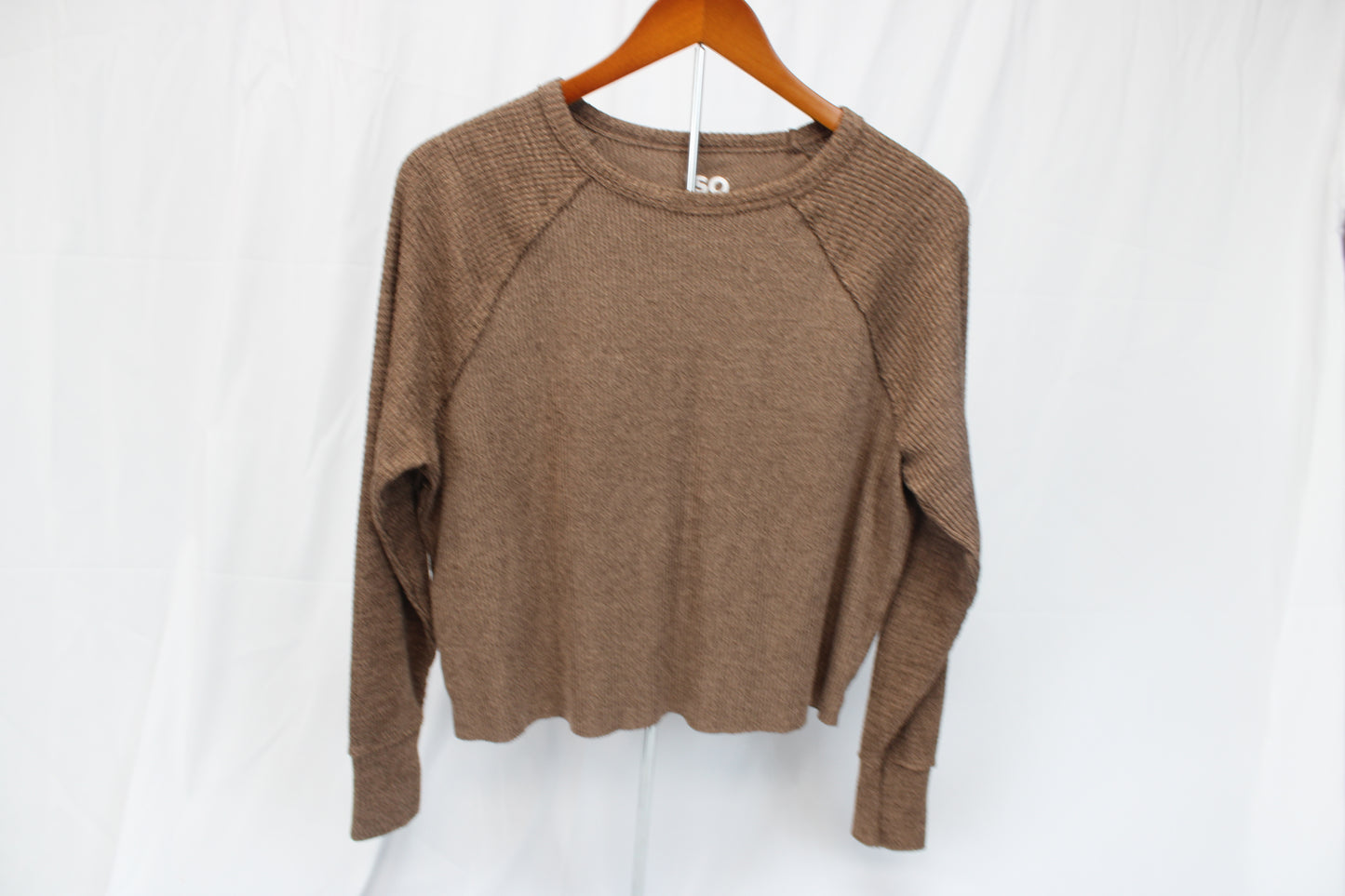 SO long sleeve thermal crew neck blouse, Women's S